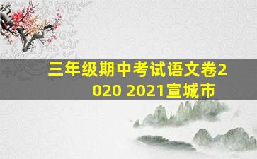 三年级期中考试语文卷2020 2021宣城市